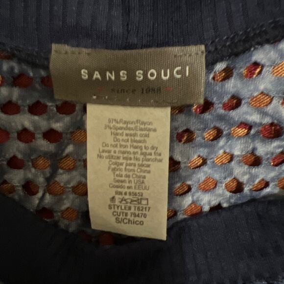 Sans Souci Tie Dye Fishnet Crop Top New Size M - Picture 11 of 11